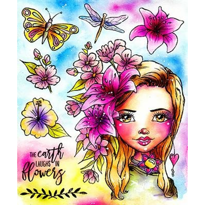 LDRS Creative Flower Power Art Journal Stamps ( LDRSCCD107)