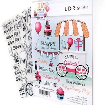 LDRS Creative Happy Everything Rubber Stamps (3124)