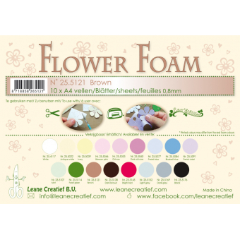 Leane Creatief Flower Foam Sheets A4 Brown (25.5121)