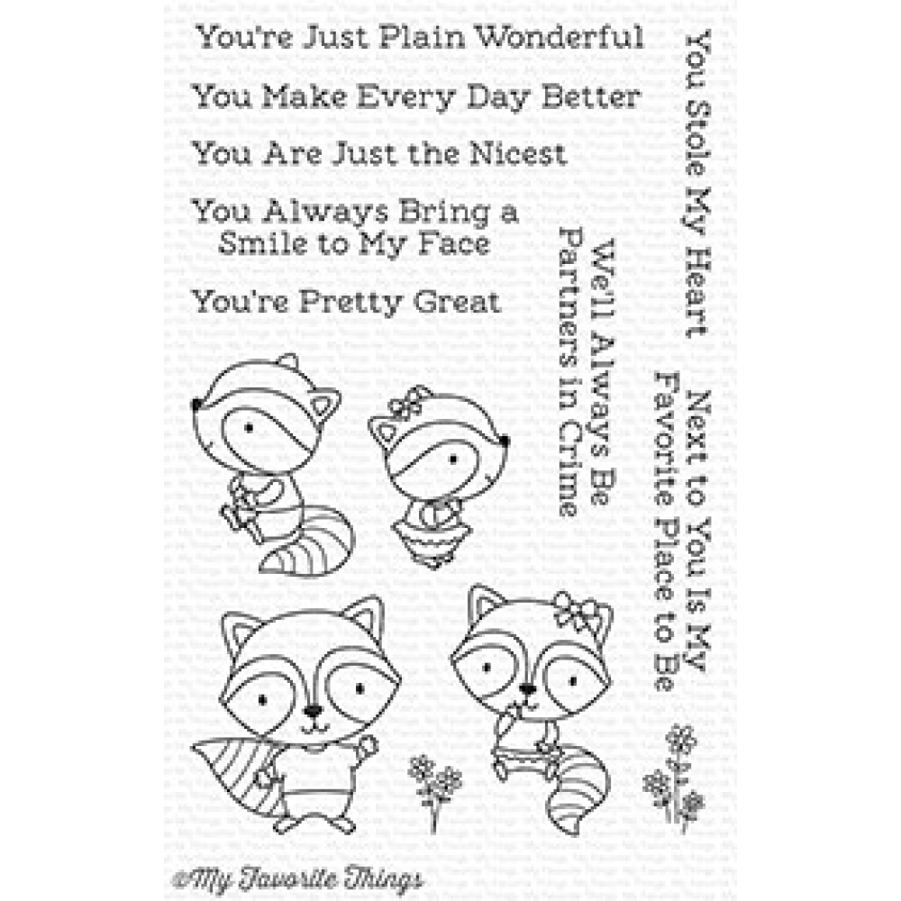 My Favorite Things Raving Raccoons Clear Stamps (CS-257)