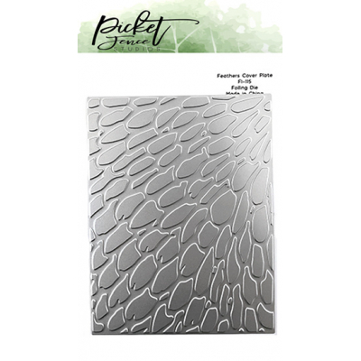 Picket Fence Studios Feathers Cover Plate Foil and Cutting Die (FI-115) (745557996061)