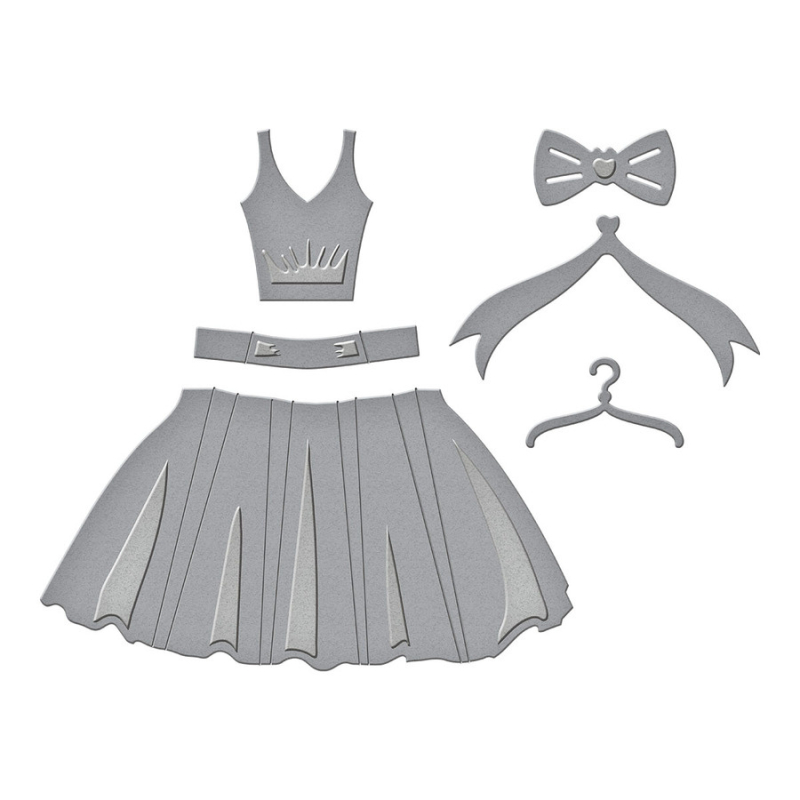 Spellbinders Paper Couture Dress Etched Dies (S4-1122)