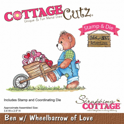 Scrapping Cottage CottageCutz Ben with Wheelbarrow of Love (CCS-023)