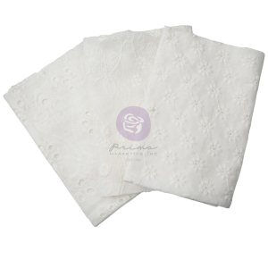 Prima Marketing Miel Cotton Embroidered Fabric 12x12 Inch Sheets (3pcs) (998141)