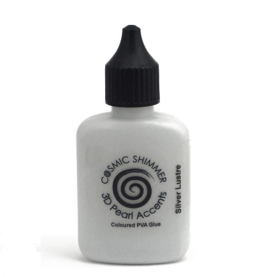 Cosmic Shimmer 3D Accents Pearl Silver 30ml (CSGSILVER)