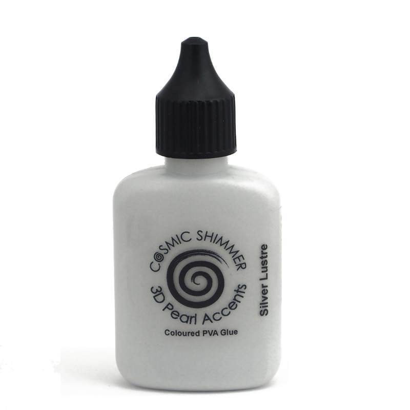 Cosmic Shimmer 3D Accents Pearl Silver 30ml (CSGSILVER) ( CSGSILVER)