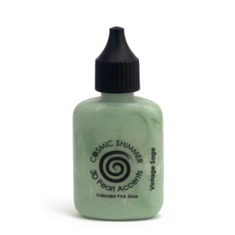 Cosmic Shimmer 3D Accents Pearl Vintage Sage 30ml (CSPMGSAGE)
