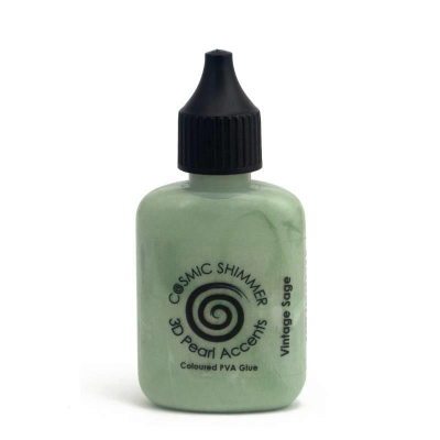 Cosmic Shimmer 3D Accents Pearl Vintage Sage 30ml (CSPMGSAGE)