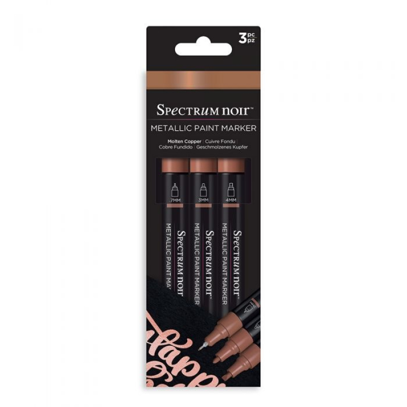 Spectrum Noir Metallic Paint Markers Molten Copper (3pcs) (SN-MTPM-COP3)