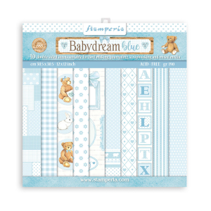 Stamperia Babydream Blue 12x12 Inch Paper Pack (SBBL106) ( SBBL106)