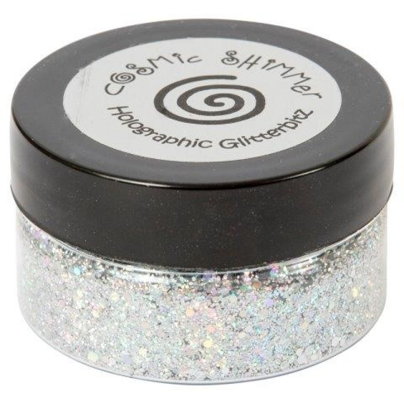 Cosmic Shimmer Glitterbitz Holographic Silver Gems 25ml (CSHGBSILV)