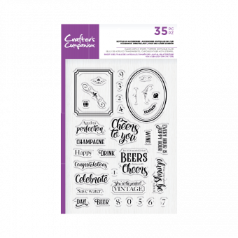 Crafter's Companion Bottles Up Accessories Clear Stamps (CC-ST-CA-BOUP)