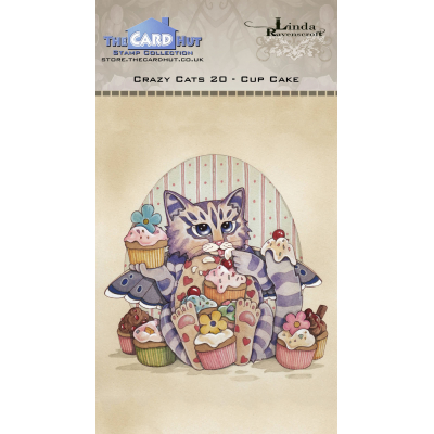 The Card Hut Crazy Cats Cup Cake Clear Stamps (LRCC020)