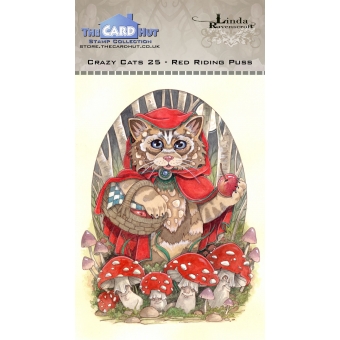 The Card Hut Crazy Cats Little Red Riding Puss Clear Stamps (LRCC025)