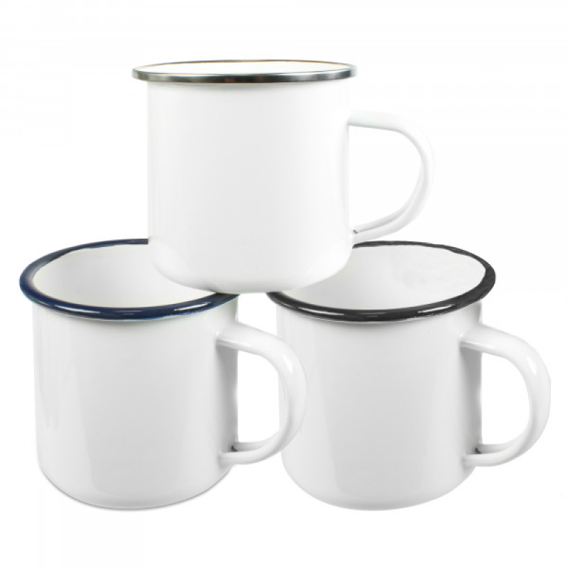Sublimatie Mok - Mok Emaille 12 OZ wit (EMAILLE-12N-B