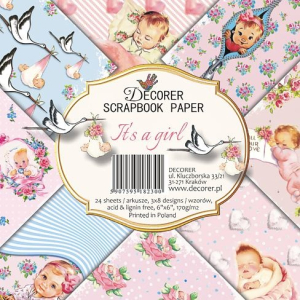 Decorer It's a Girl 6x6 Inch Paper Pack (DECOR-C27-230)