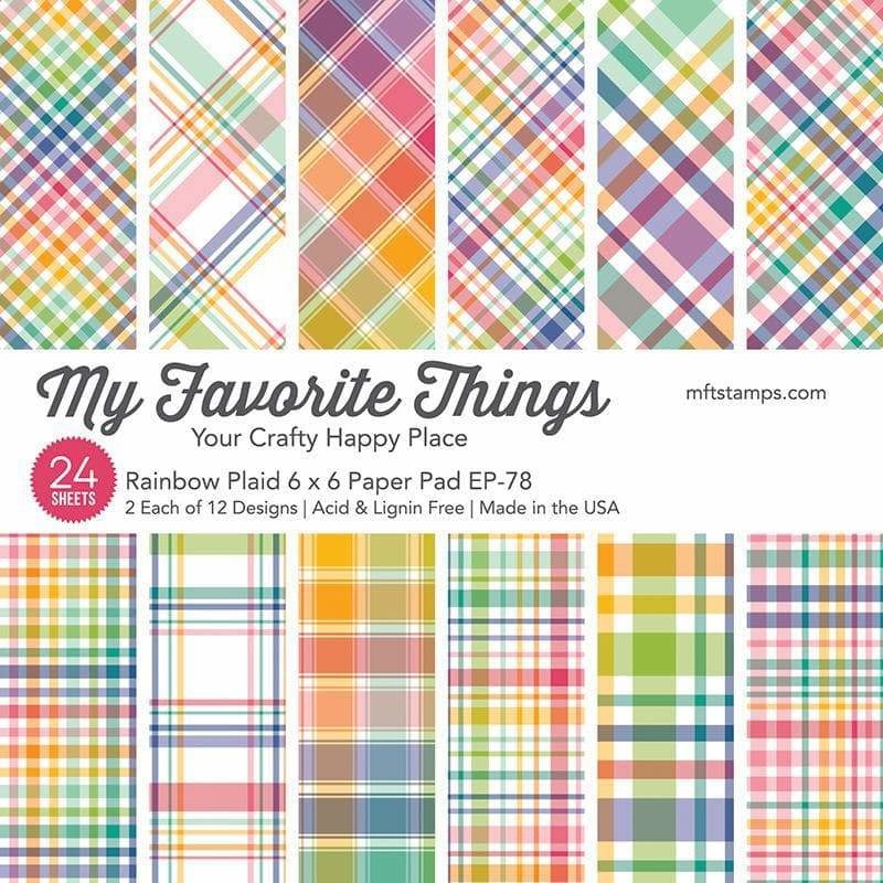 My Favorite Things Rainbow Plaid 6x6 Inch Paper Pad (EP-78) 