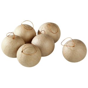 Decopatchset van 6 kerstballen  6.5CM (N00060)