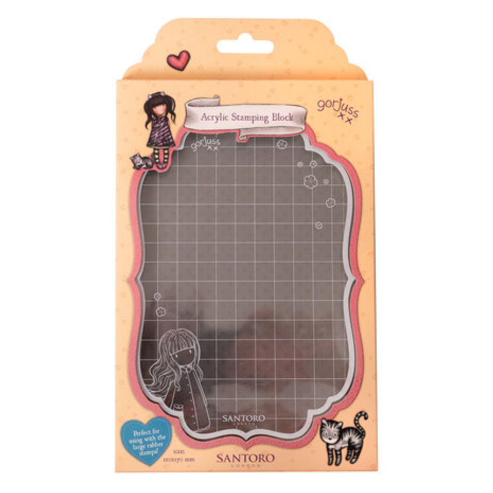 Gorjuss Acrylic Stamping Block for Large Rubber Stamps (GOR-ES-ASB07)