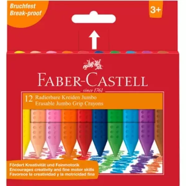 Faber-Castell Waskrijt Jumbo GRIP doos 12 stuks (FC-122540)