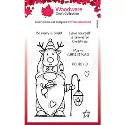 Woodware • Clear singles stempel Reindeer gnome (FRS867)