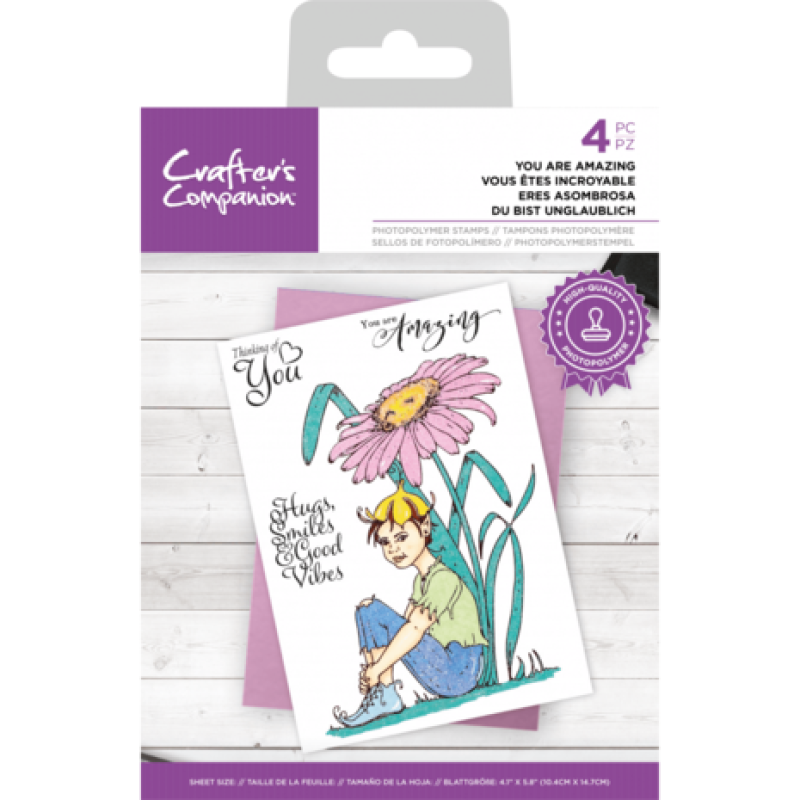 Crafter's Companion You Are Amazing Clear Stamps (CC-STP-YAAM)