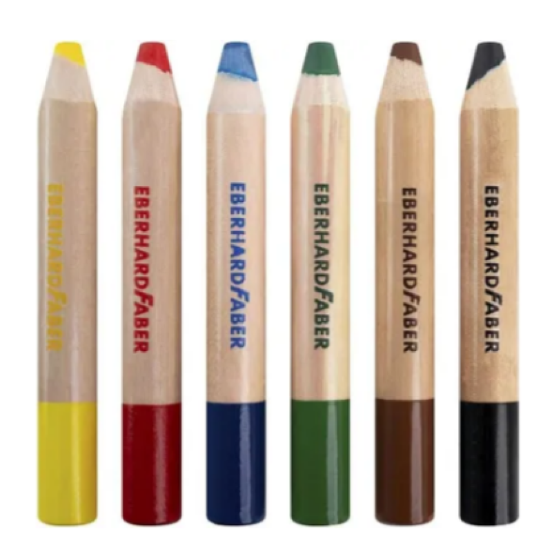 Eberhard Faber Kleurpotlood  3in1 6st. extra dikke kern van 10mm (EF-518905)