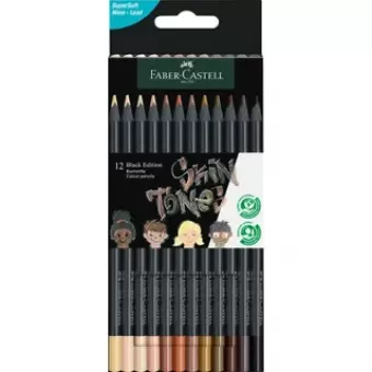 Faber-Castell Kleurpotlood Black Edition 12 stuks huidskleurtinten in karton etui (FC-116414)