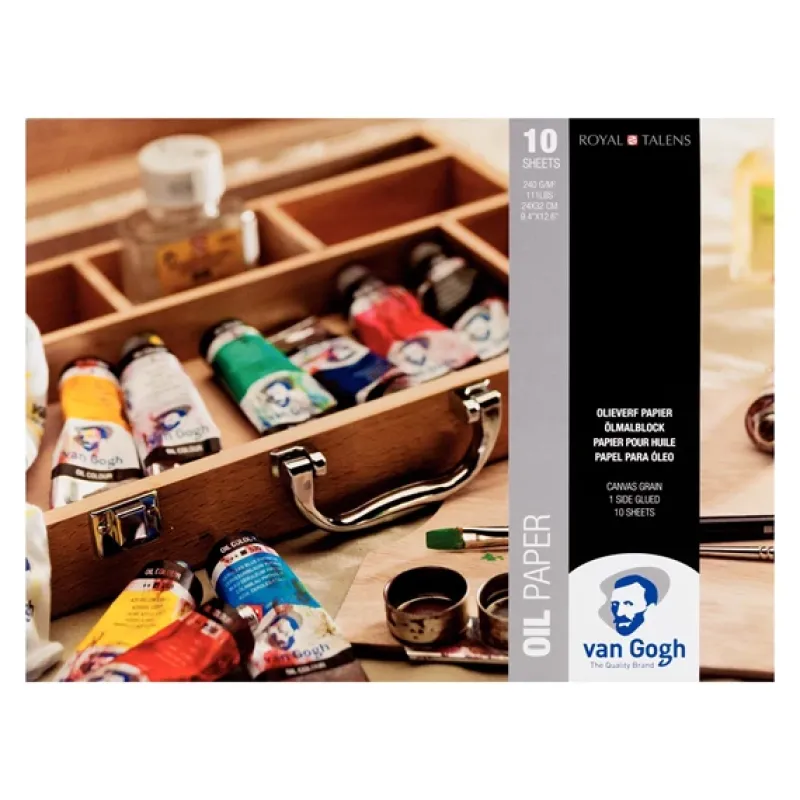 Van Gogh Blok met olieverfpapier 10 vellen 240 g formaat 24 x 32 cm (93152432)