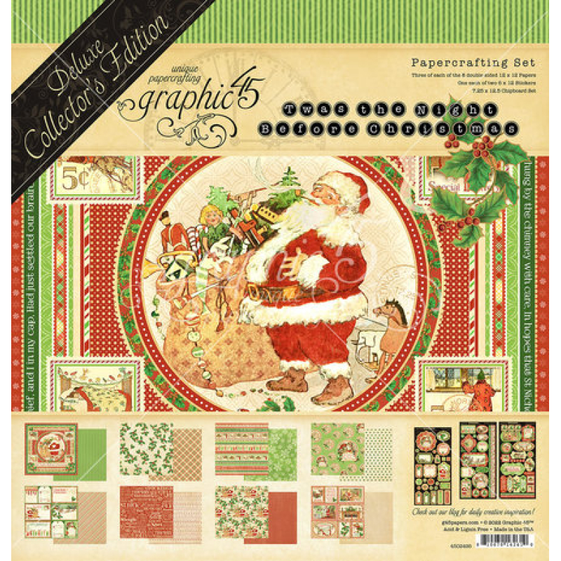 Graphic 45 Twas the Night Before Christmas 12x12 Inch Deluxe Collector's Edition (4502496)