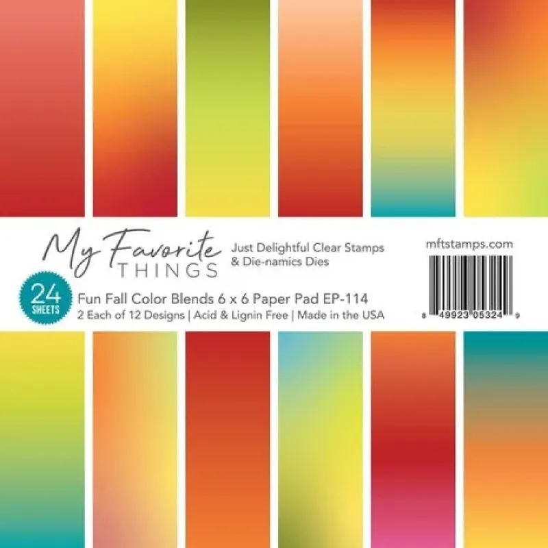 My Favorite Things Fun Fall Color Blends 6x6 Inch Paper Pad (EP-114)