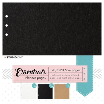 Studio Light • Essentials planner pages Black, Craft & White nr.02 (SLPESPLP02)