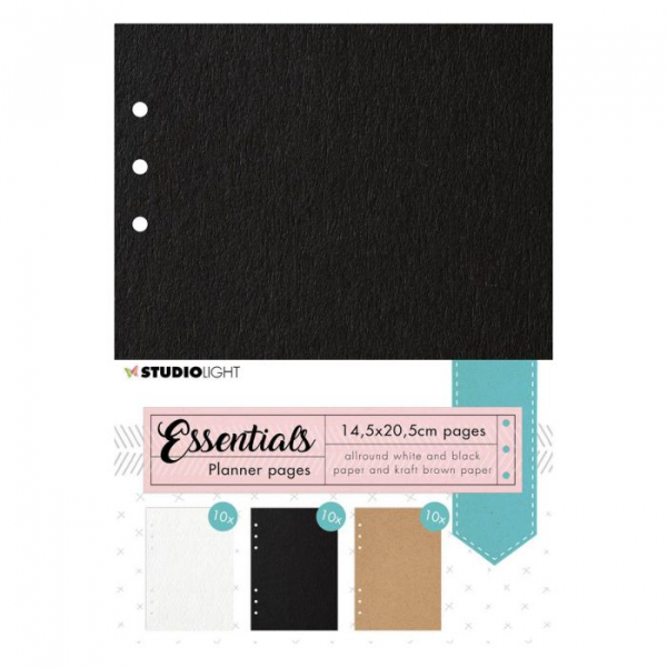 Studio Light • Planner-pagina's planner essentials Black, Craft, White nr.01 (SL-PES-PLP01)