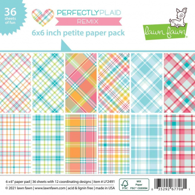 Lawn Fawn Perfectly Plaid Remix 6x6 Inch Petite Paper Pad