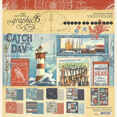 Graphic 45 Catch of the Day 12x12 Inch Collection Pack (4502176)