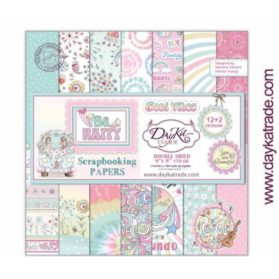 DayKa Trade Be Happy 8x8 Inch Paper Pack (SCP-1032)