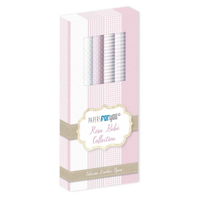 Papers For You Rosa Bebe Collection Leather Paper Kit (4pcs) (PFY-4730)