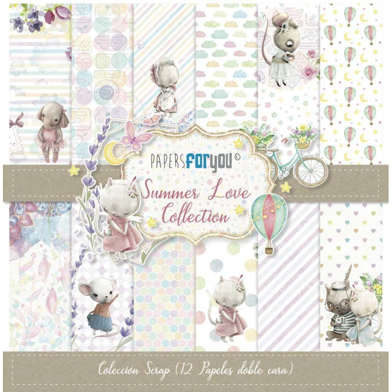 Papers For You Summer Love Scrap Paper Pack (12pcs) (PFY-3053)
