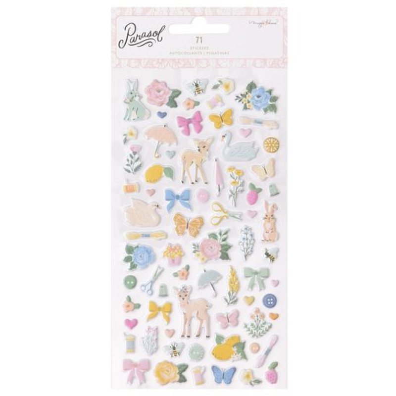 American Crafts Maggie Holmes Parasol Puffy Stickers (71pcs) (34013902)