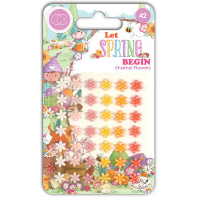 Craft Consortium Let Spring Begin Adhesive Enamel Flowers (CCADOT027)