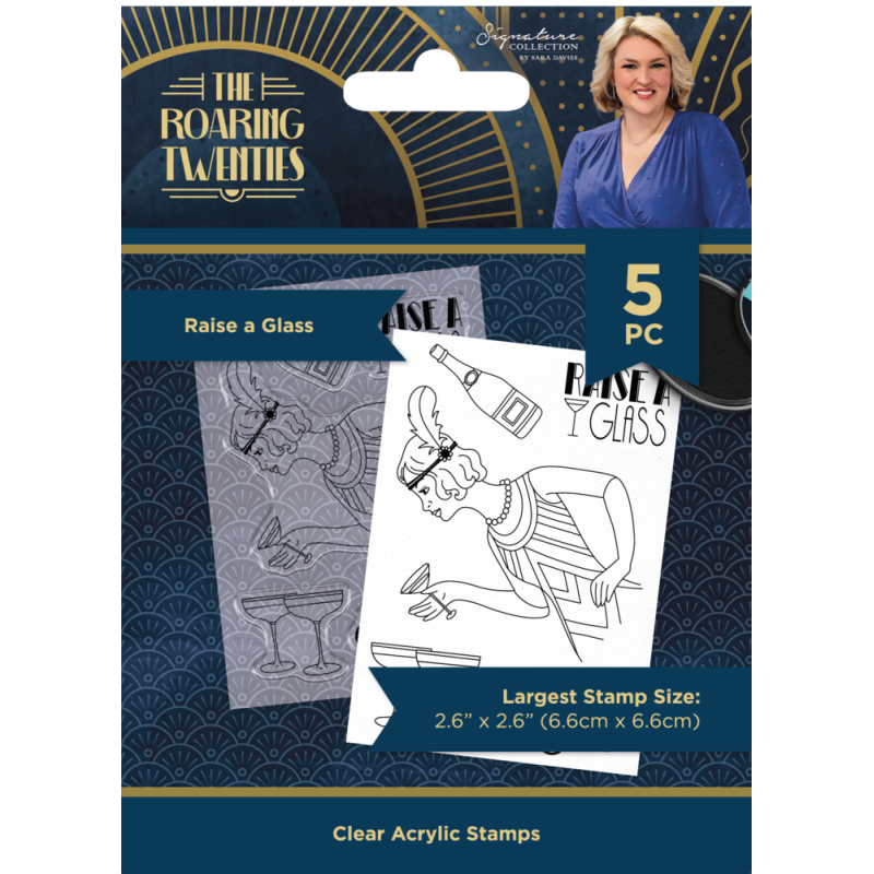 Crafter's Companion The Roaring Twenties Clear Stamp Raise a Glass (S-TRT-CA-ST-RAG)