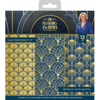 Crafter's Companion The Roaring Twenties Luxury Foiled Acetate 8x8 Inch Gold (S-TRT-ACE8-LUXF-G)