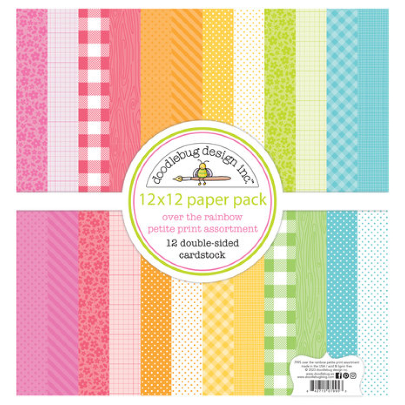 Doodlebug Design Over The Rainbow 12x12 Inch Petite Prints Assortment Pack (7995) (842715079953)