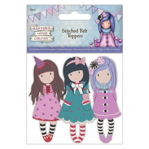 Gorjuss Birthday Felt Character Toppers (6pcs) (GOR 359000)