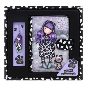 Gorjuss Notebook with Bookmark Set Smitten Kitten (1086GJ04)