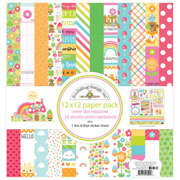 Doodlebug Design Over The Rainbow 12x12 Inch Paper Pack (7994) (842715079946)