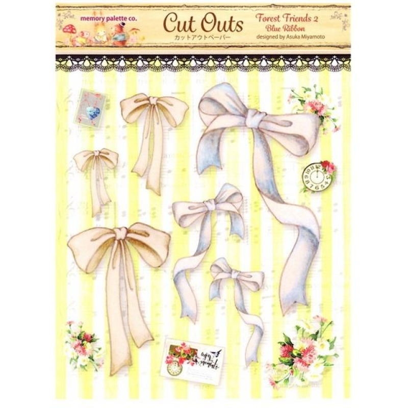 Memory Place Forest Friends 2 Blue Ribbon Cut Outs (MP-58840)