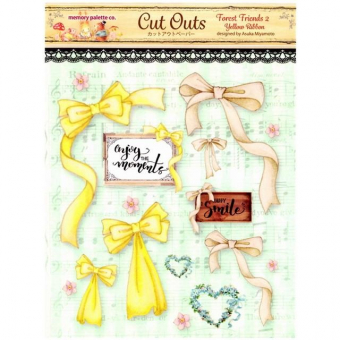 Memory Place Forest Friends 2 Yellow Ribbon Cut Outs (MP-58842)
