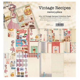 Memory Place Vintage Recipes 12x12 Inch Paper Pack (MP-60282)