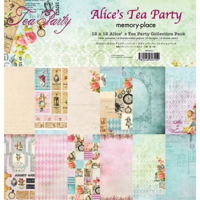 Memory Place Alice's Tea Party 12x12 Inch Paper Pack